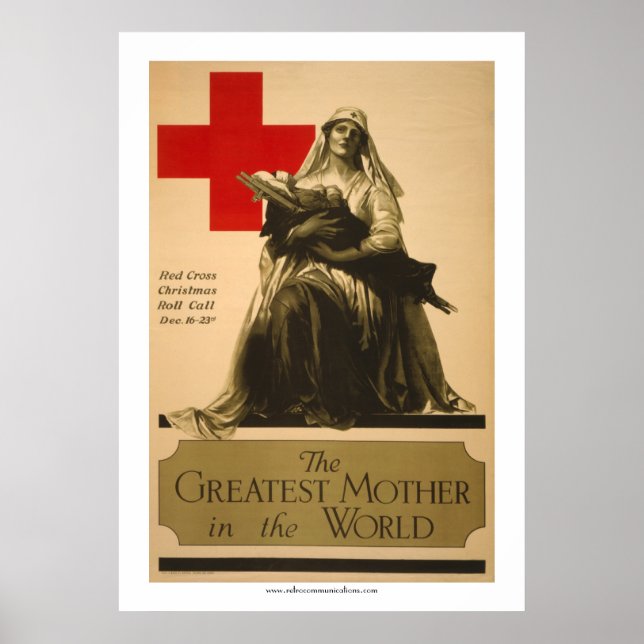 Póster "La madre más grande del mundo" - Cruz Roja (Frente)