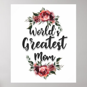 Póster La madre más grande del mundo Regalo Para Mamá