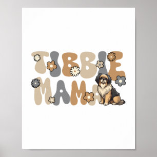 Póster La madre tibetana Spaniel Groovy Tibbie