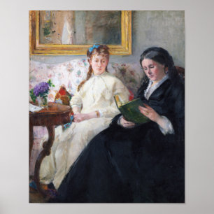 Póster La madre y hermana del artista Berthe Moriso