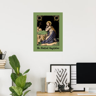 Póster La Magdalena penitente orando