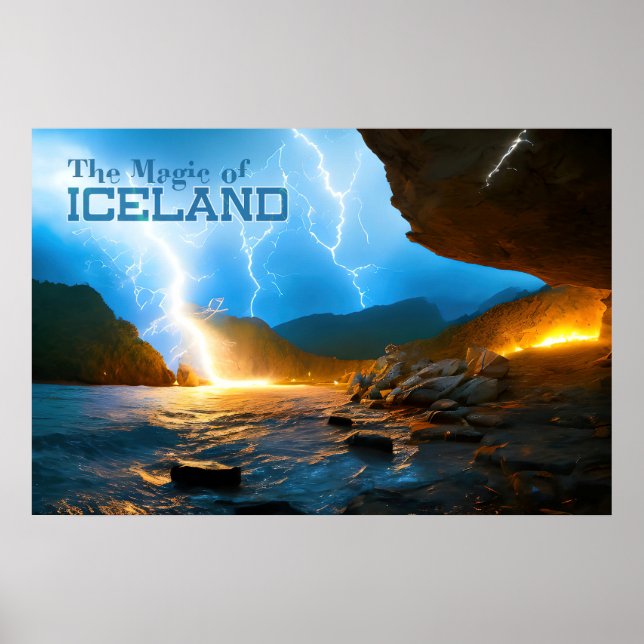 Póster La magia de Islandia (Frente)