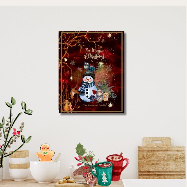 Póster La magia de los Navidades rojos (The Magic of Christmas Red Poster)