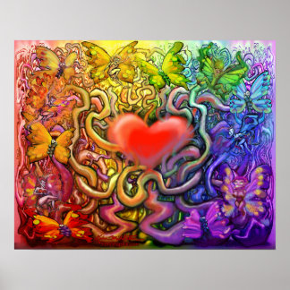 Póster La magia del arcoiris de San Valentín interconecta