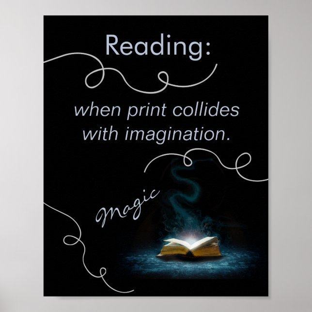Póster La magia del Poster de la lectura de la alfabetiza (Frente)