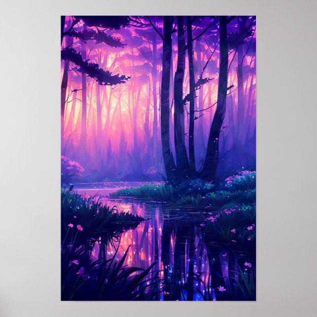 Póster La magia púrpura de un pantano oculto (Frente)