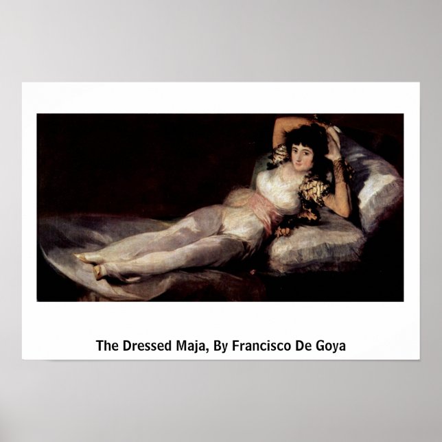 Póster La Maja Vestida, De Francisco De Goya (Frente)