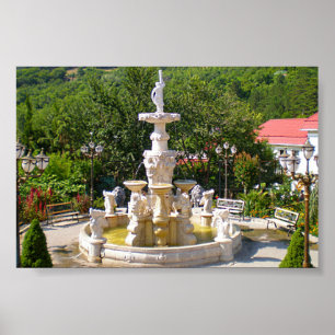 Póster La majestuosa fuente del Zoológico de Yalta