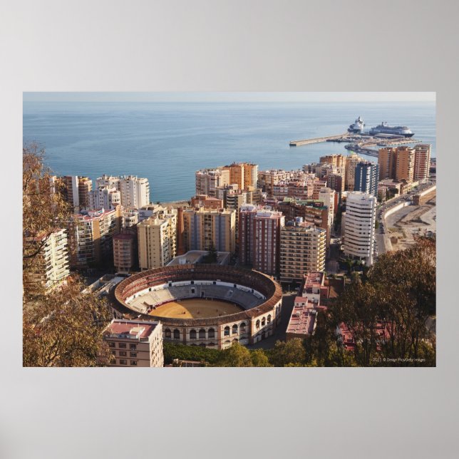 Póster La Malagueta Bullring And Port (Frente)