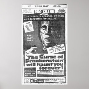 Póster "La maldición de Frankenstein" (1957) Ad - Poster