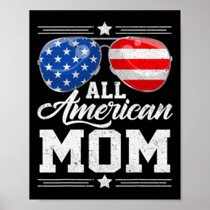 Póster La mamá norteamericana 4 de julio, día de las madr