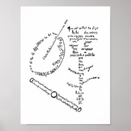 Póster La Mandoline, l'oeillet et le bambou, Apollinaire
