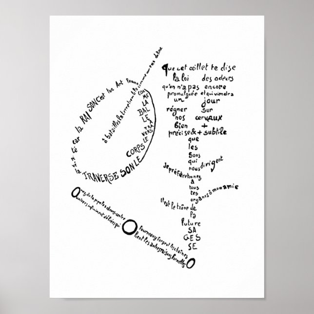 Póster La Mandoline, l'oeillet et le bambou, Apollinaire (Frente)