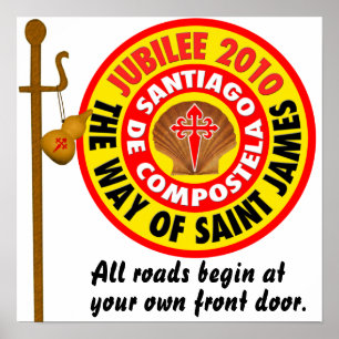 Póster La manera de San Jaime a Santiago de Compostela