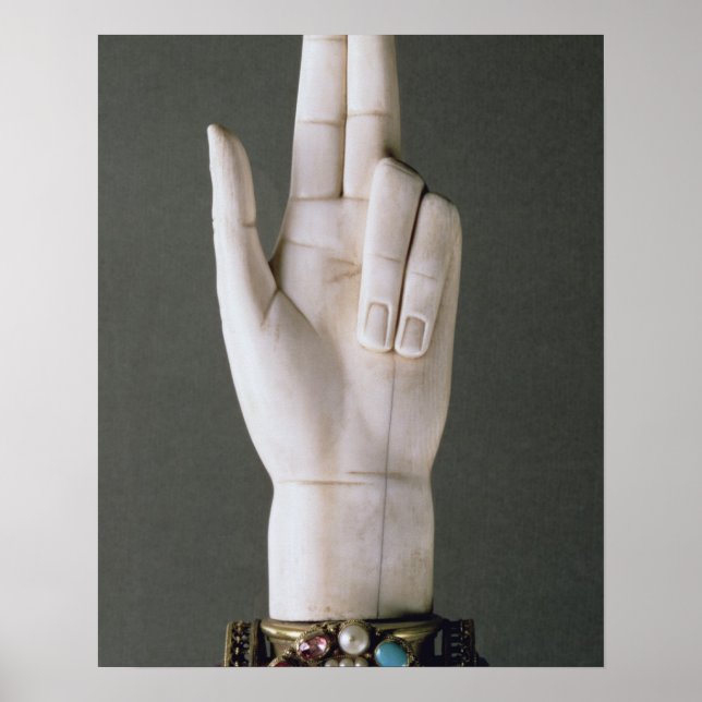 Póster La mano de la justicia, del tesoro de San Deni (Frente)