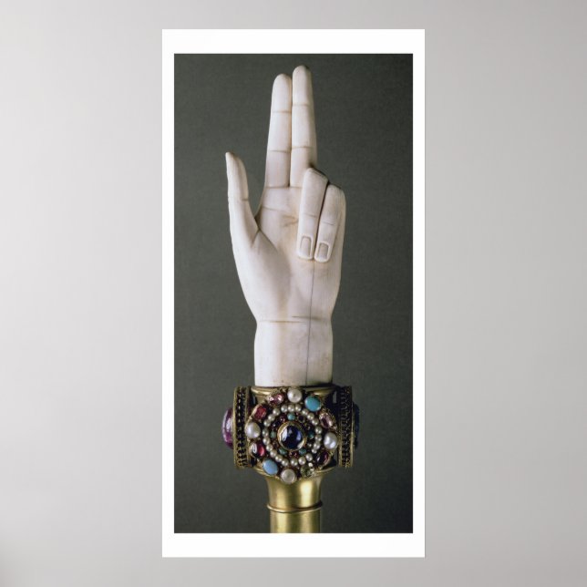 Póster La mano de la justicia, del tesoro de San Deni (Frente)