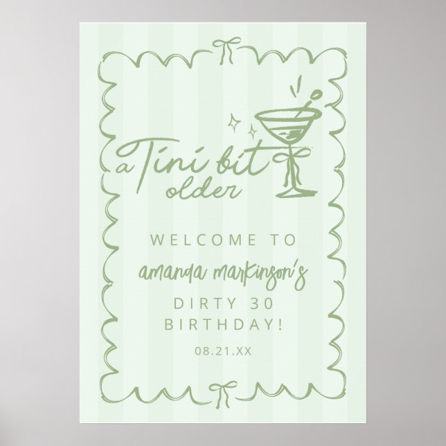 Póster La Mano Verde Trajo Una Bienvenida De Cumpleaños U (Frente)