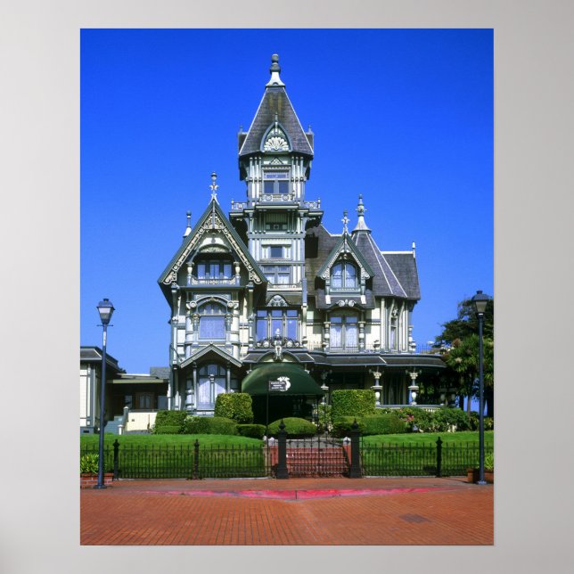 Póster La mansión carson en Eureka, California (Frente)