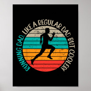Póster La Maratón De Corredor De Biatlón Para Padres