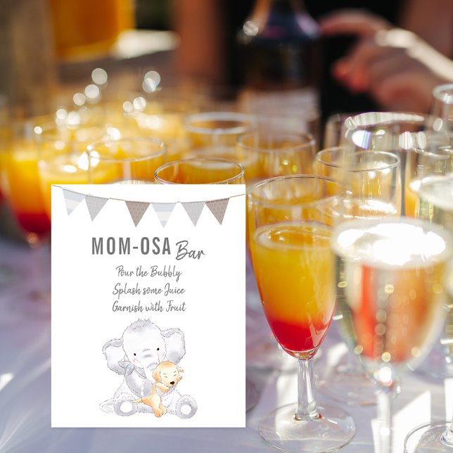 Póster La marca Mom-osa Bar: elefante infantil moderno gé (Subido por el creador)