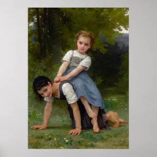 Póster La marcha de peones por William-Adolphe Bouguereau