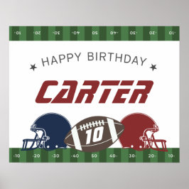 Póster La marina estadounidense de fútbol roja un cumplea