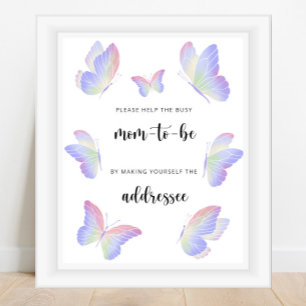 Póster La mariposa ayuda a la Mamá ocupada