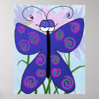 La Mariposa Cuta Con Una Pintura De Actitud