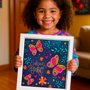 Póster La mariposa de bonito abraza la inespiritualidad d