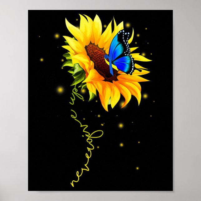Póster La mariposa de girasol nunca deja de lado el síndr (Frente)