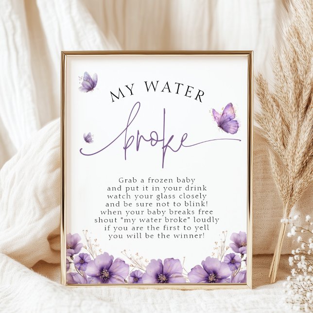 Póster La mariposa morada mi juego de Baby Shower con el  (Subido por el creador)
