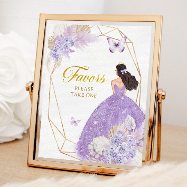 Póster La mariposa púrpura Boho Quinceañera favorece (Subido por el creador)