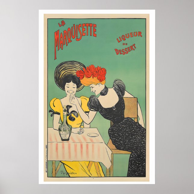 Póster La Marquisette Liqueur de Dessert Vintage (Frente)