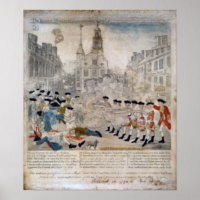 Póster La masacre de Boston (Frente)