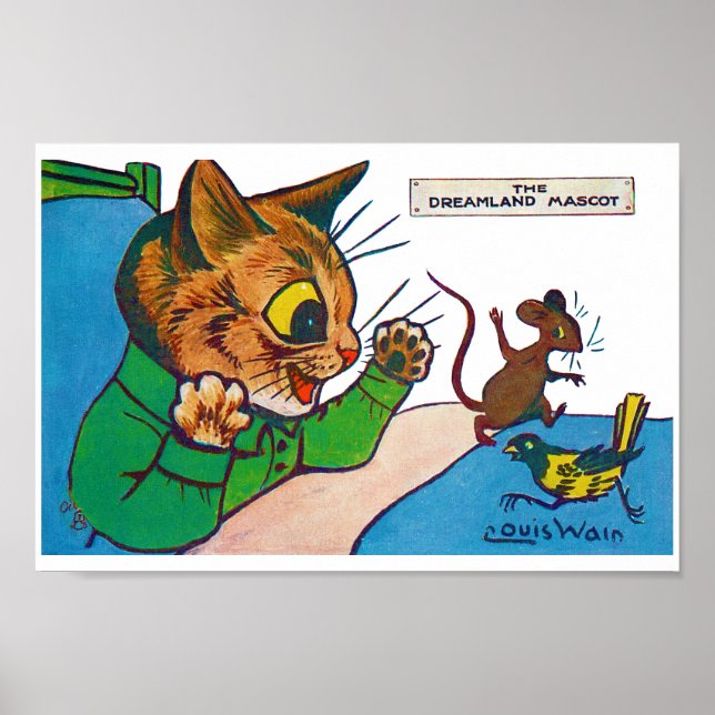 Póster La mascota Dreamland, Louis Wain (Frente)