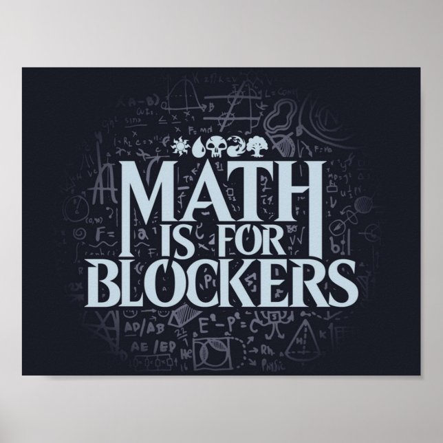 Póster La matemática es para Blockers Artifact Edition (Frente)