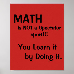 Póster La matemática no es un deporte de espectadores