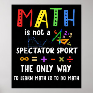 Póster La Matemática No Es Un Maestro De Matemáticas Depo