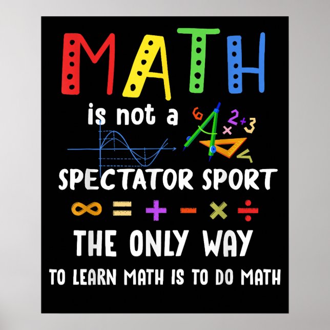Póster La Matemática No Es Un Maestro De Matemáticas Depo (Frente)