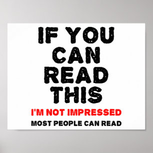 Póster La mayoría de la gente puede leer cartel divertido