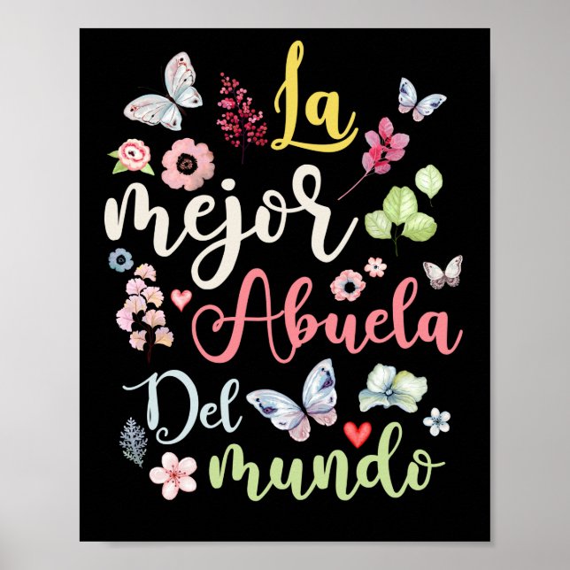 Póster La mejor Abuela del Mundo Abuela Hispana (Frente)