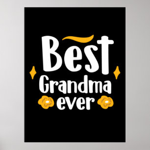 Póster La mejor abuela del regalo de la madre