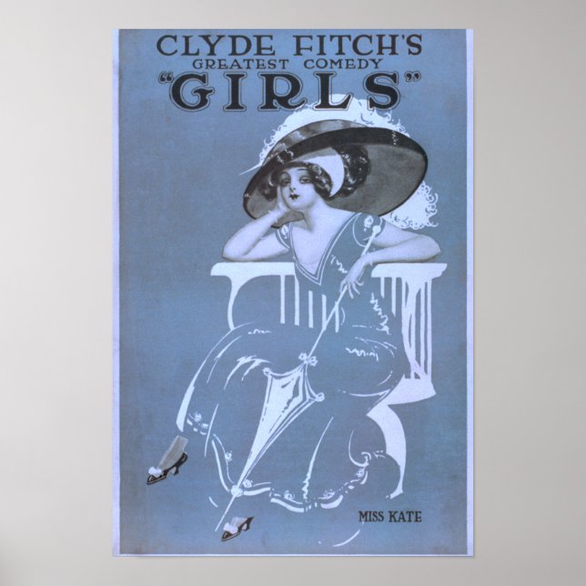 Póster La mejor comedia de Clyde Fitch, el teatro "Chicas (Frente)