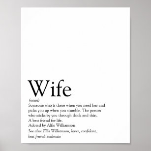 Póster La mejor definición de esposa del mundo
