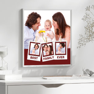 Póster La Mejor Familia del Mundo Personalizado Rojo Coll