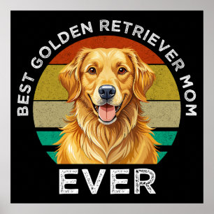 Póster La Mejor Mamá de Golden Retriever del Mundo