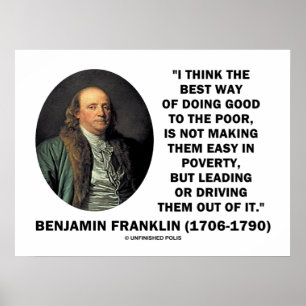 Póster La mejor manera de Benjamin Franklin de hacer a