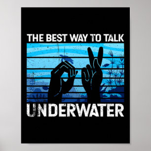 Póster La mejor manera de hablar bajo el agua es Lengua d