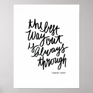 Póster La mejor manera de salir de las motivaciones cita 
