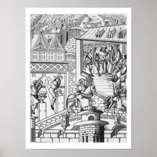 Póster La menta, después de un grabar en madera en 'De